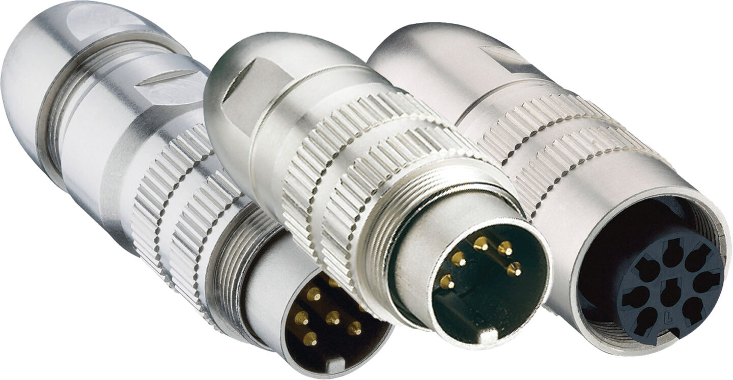 Connettori circolari M16 IP67 a pannello e volanti