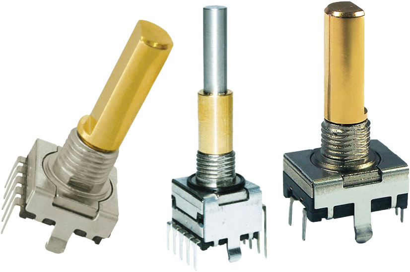 Encoder incrementali, manopole e LED